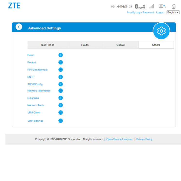 مودم سیم کارتی 5G/TDLTE فضای باز ZTE مدل MC7010 به همراه روتر MF269