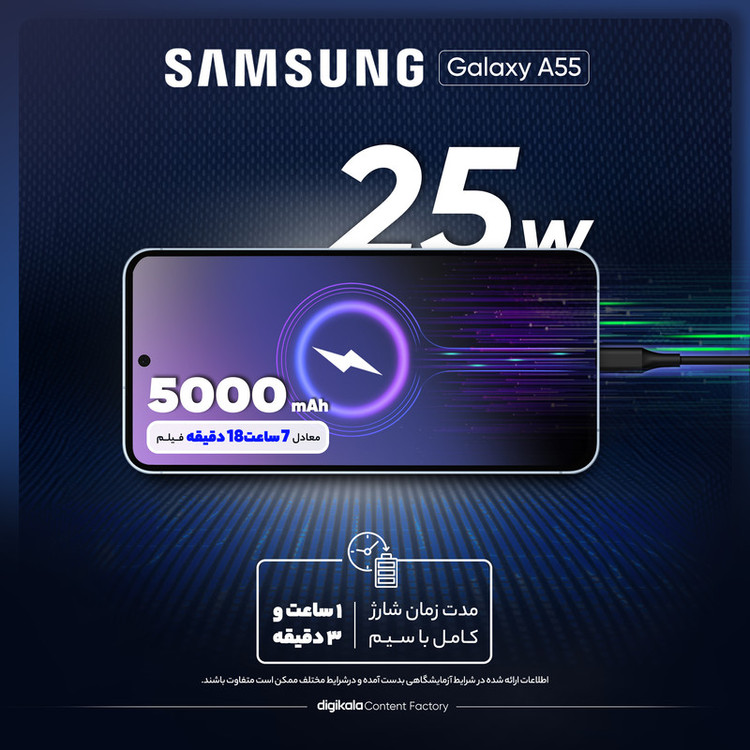 گوشی موبایل سامسونگ مدل Galaxy A55 دو سیم کارت ظرفیت 256 گیگابایت و رم 8 گیگابایت - ویتنام