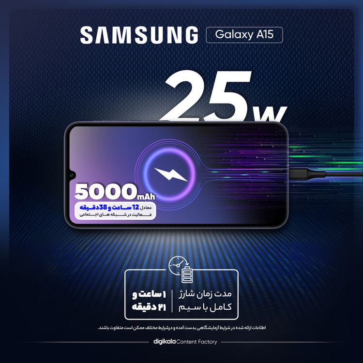 گوشی موبایل سامسونگ مدل Galaxy A15