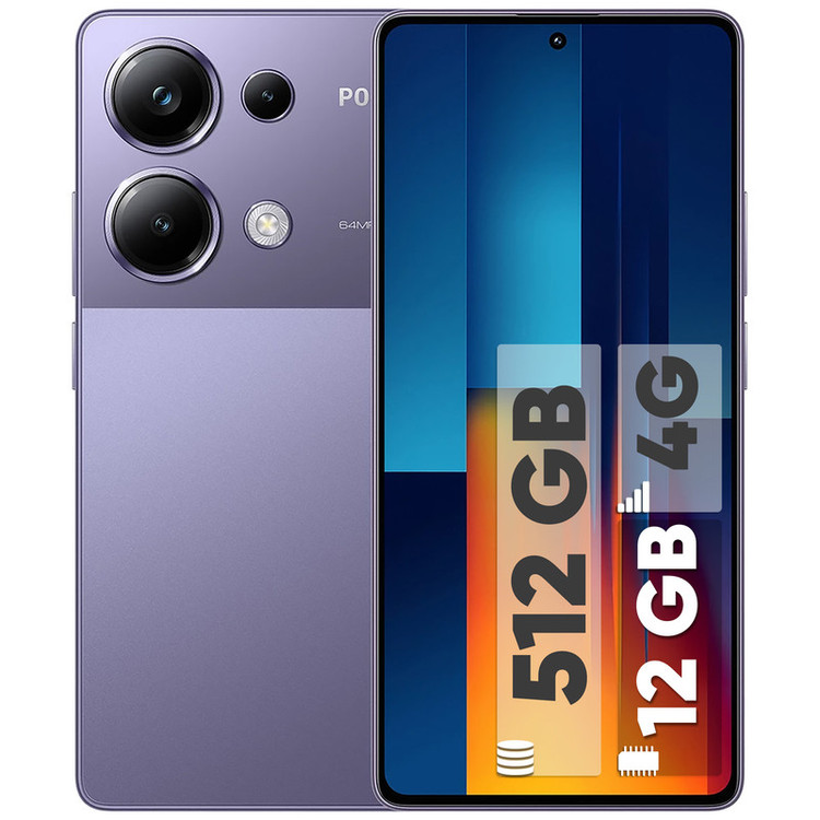 گوشی موبایل شیائومی مدل Poco M6 Pro دو سیم کارت ظرفیت 512 گیگابایت و رم 12 گیگابایت - گلوبال