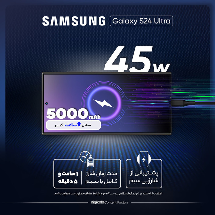 گوشی موبایل سامسونگ مدل Galaxy S24 Ultra دو سیم کارت ظرفیت 512 گیگابایت و رم 12 گیگابایت - ویتنام