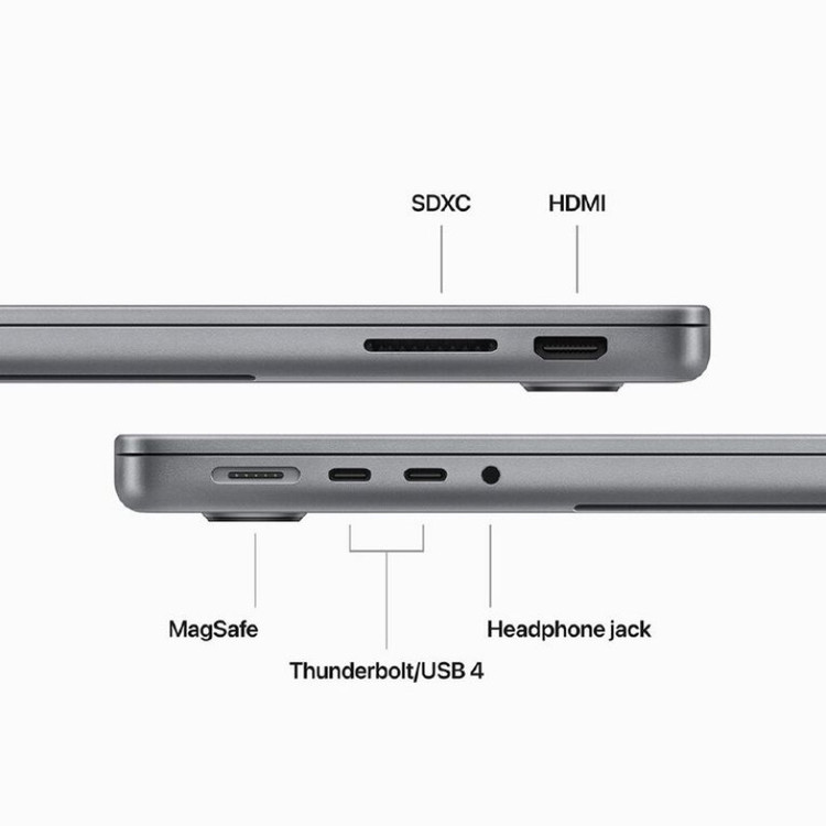 لپ تاپ 14.2 اینچی اپل مدل MacBook Pro MTL73 2023 LLA-M3-8GB RAM-512GB SSD - دست دوم