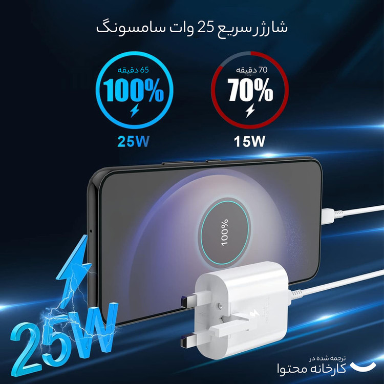 شارژر دیواری 25 وات سامسونگ مدل EP-TA800 - اصلی اورجینال